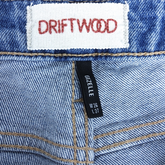 Driftwood Giselle Girlfriend Floral Jeans Blue 26 - Picture 3 of 4